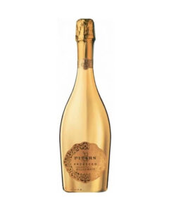 pitars colors gold, prosecco doc millesimato, extra dry