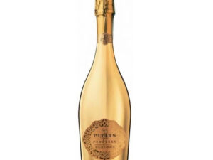 pitars colors gold, prosecco doc millesimato, extra dry