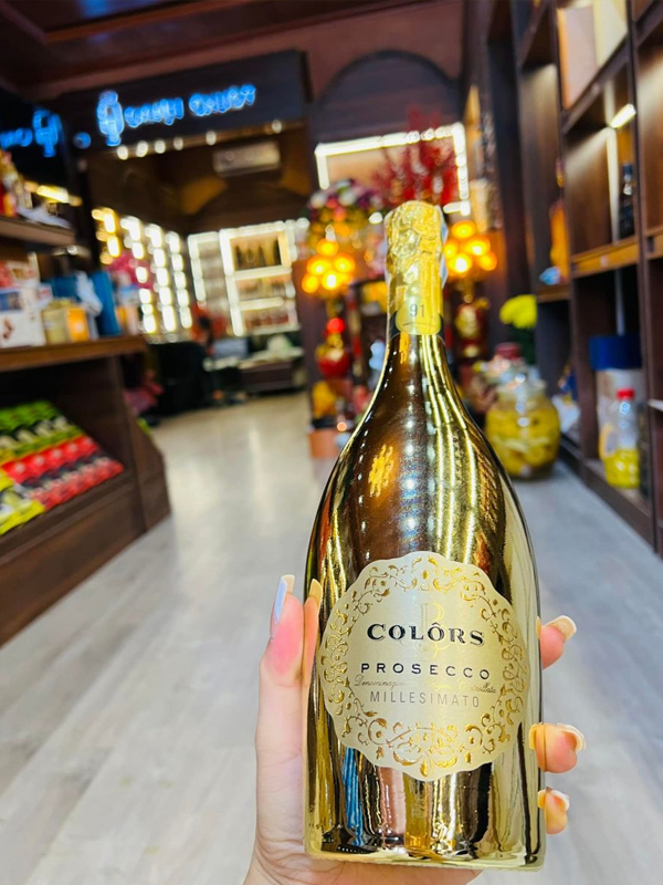 pitars colors gold, prosecco doc millesimato, extra dry 