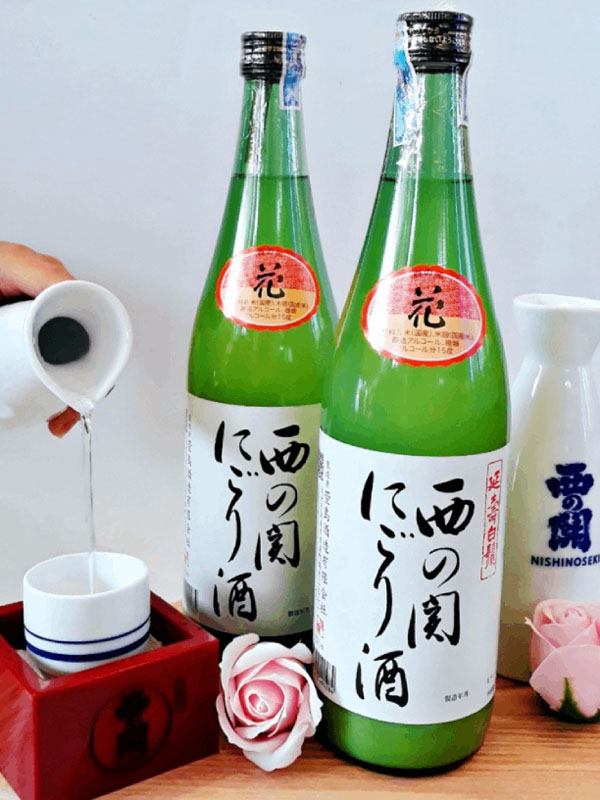 rượu sake nishino seki nigori zake hana quà tết 2026
