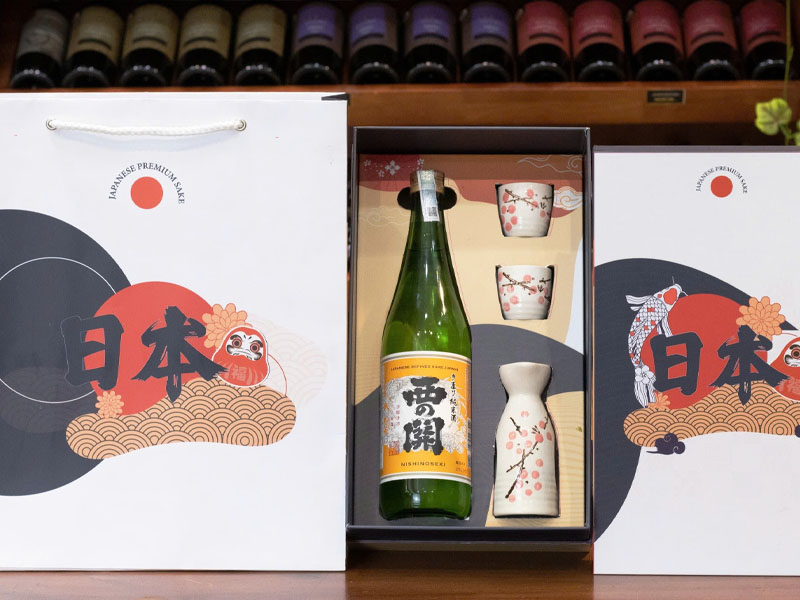 rượu sake nishino seki tezukuri junmai quà tết 2026