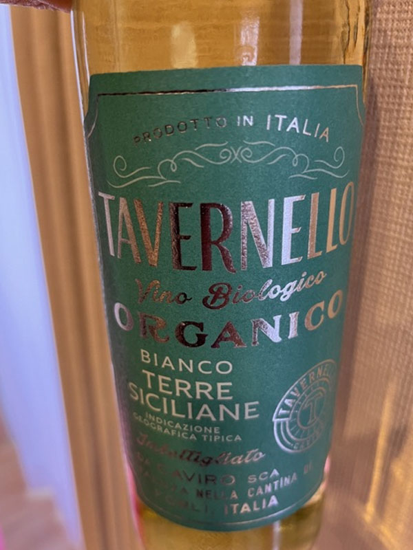 tavernello organico bianco terre siciliane