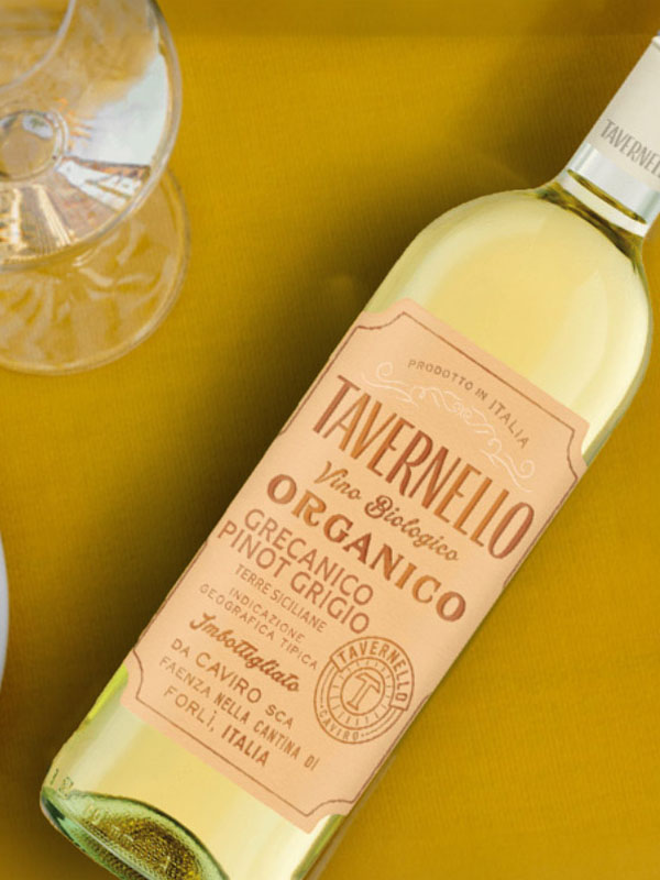tavernello organico grecanico pinot grigio terre siciliane