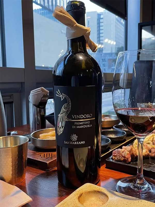 Vindoro primitivo puglia igp, cantine san marzano