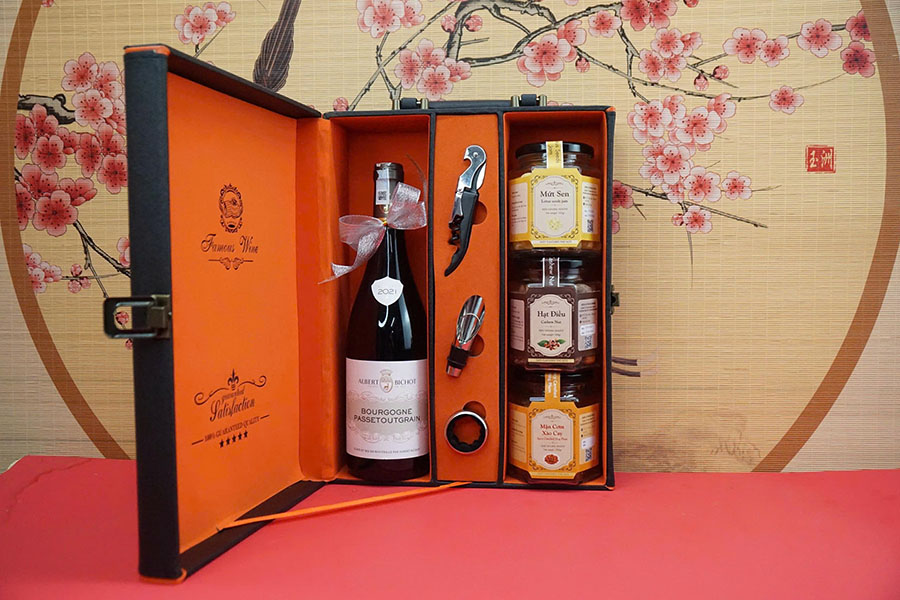 hộp quà tết 2026 rượu vang pháp ms004 hộp quà tết 2026 rượu vang pháp ms004