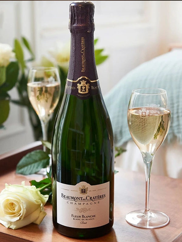 rượu vang champagne beaumont des crayères fleur de prestige blanc millésimé brut rượu vang champagne beaumont des crayères fleur de prestige blanc millésimé brut