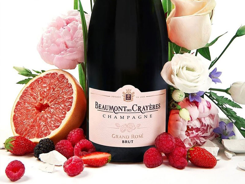 rượu vang champagne beaumont des crayères grand rosé brut rượu vang champagne beaumont des crayères grand rosé brut