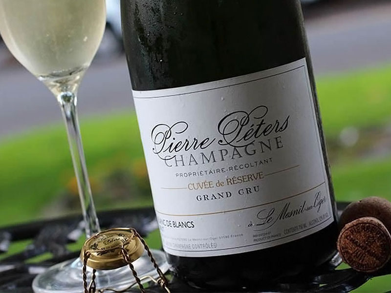 rượu vang champagne pierre péters cuvée de réserve blanc de blancs