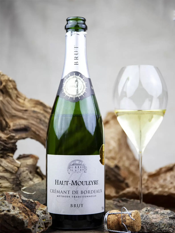 haut mouleyre, aop crémant de bordeaux brut, méthode traditionnelle