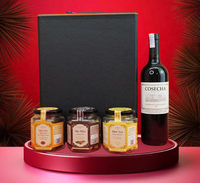 hộp quà tết 2026 – rượu vang chile ms108