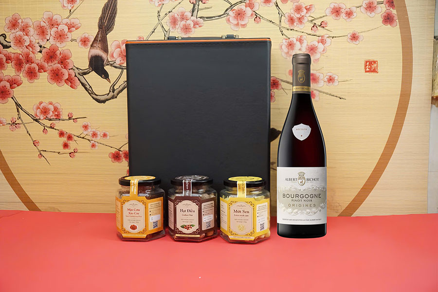 hộp quà tết 2026 rượu vang pháp ms004 hộp quà tết 2026 rượu vang pháp ms004