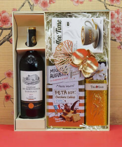 hộp quà tết 2026 rượu vang pháp ms019