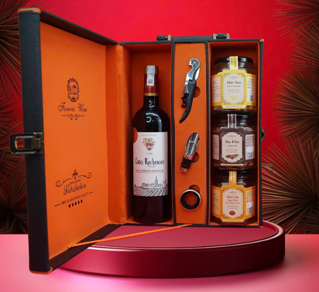 hộp quà tết 2026 – rượu vang pháp ms130
