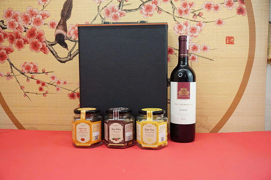 hộp quà tết 2026 – rượu vang úc ms110