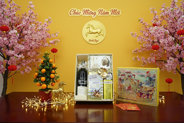hộp quà tết 2026 rượu vang ý ms005