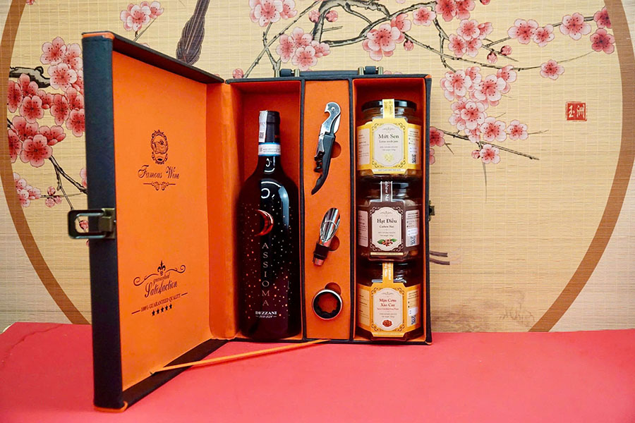 hộp quà tết 2026 rượu vang ý ms008 hộp quà tết 2026 rượu vang ý ms008