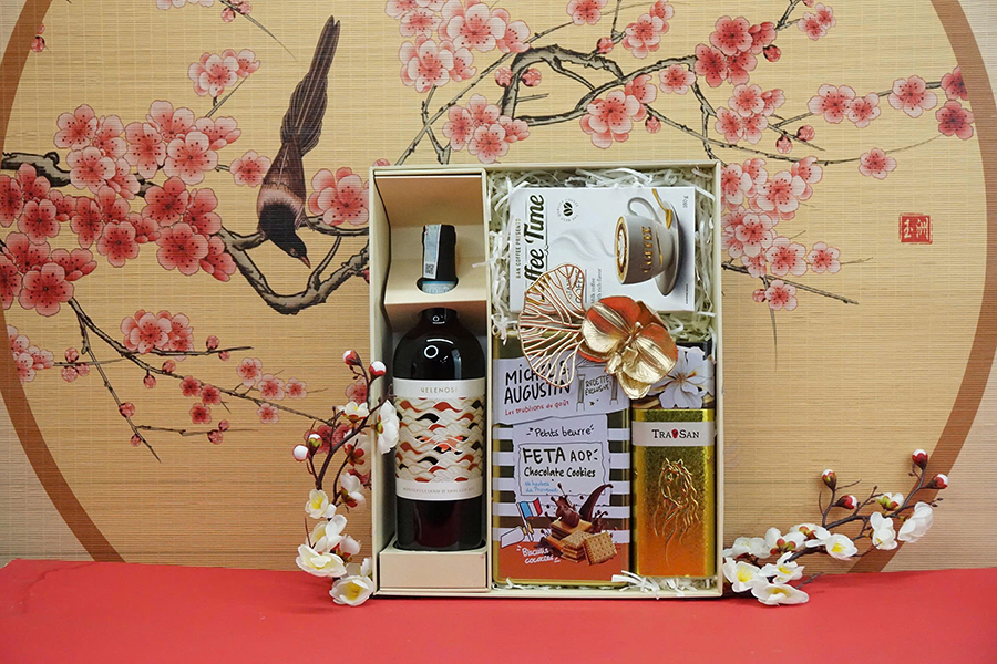 hộp quà tết 2026 rượu vang ý ms011