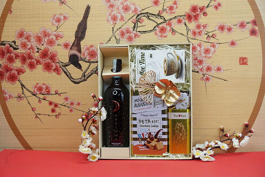 Hộp quà tết 2026 rượu vang ý MS018 hộp quà tết 2026 rượu vang ý ms018