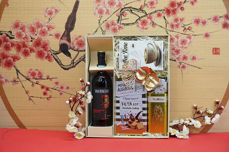 Hộp quà tết 2026 rượu vang ý MS024 hộp quà tết 2026 rượu vang ý ms024