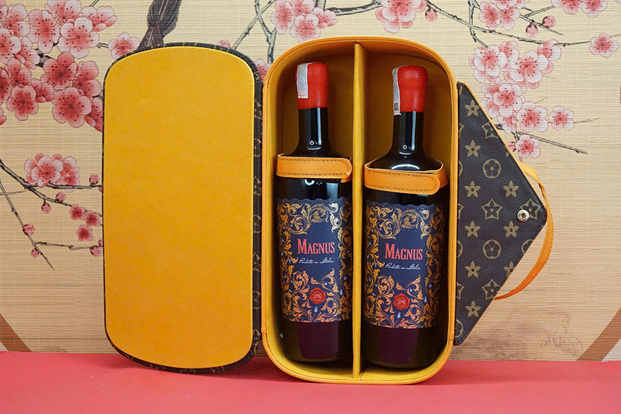 Hộp quà tết 2026 rượu vang ý ms050