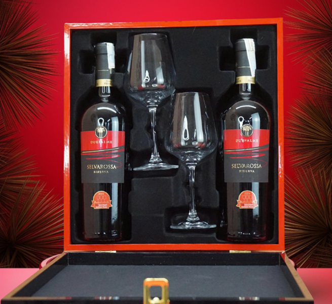 hộp quà tết 2026 rượu vang ý ms062