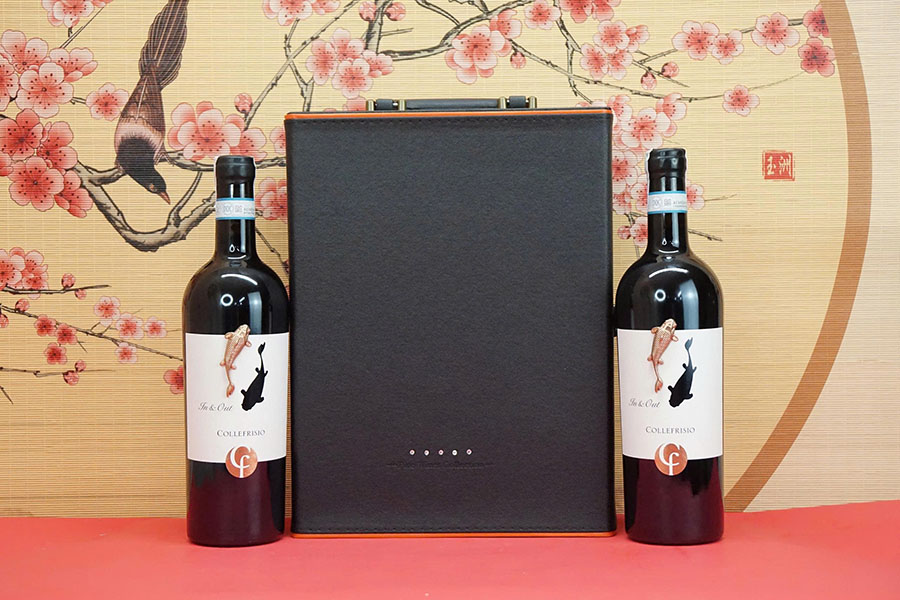 Hộp quà tết 2026 rượu vang ý ms064