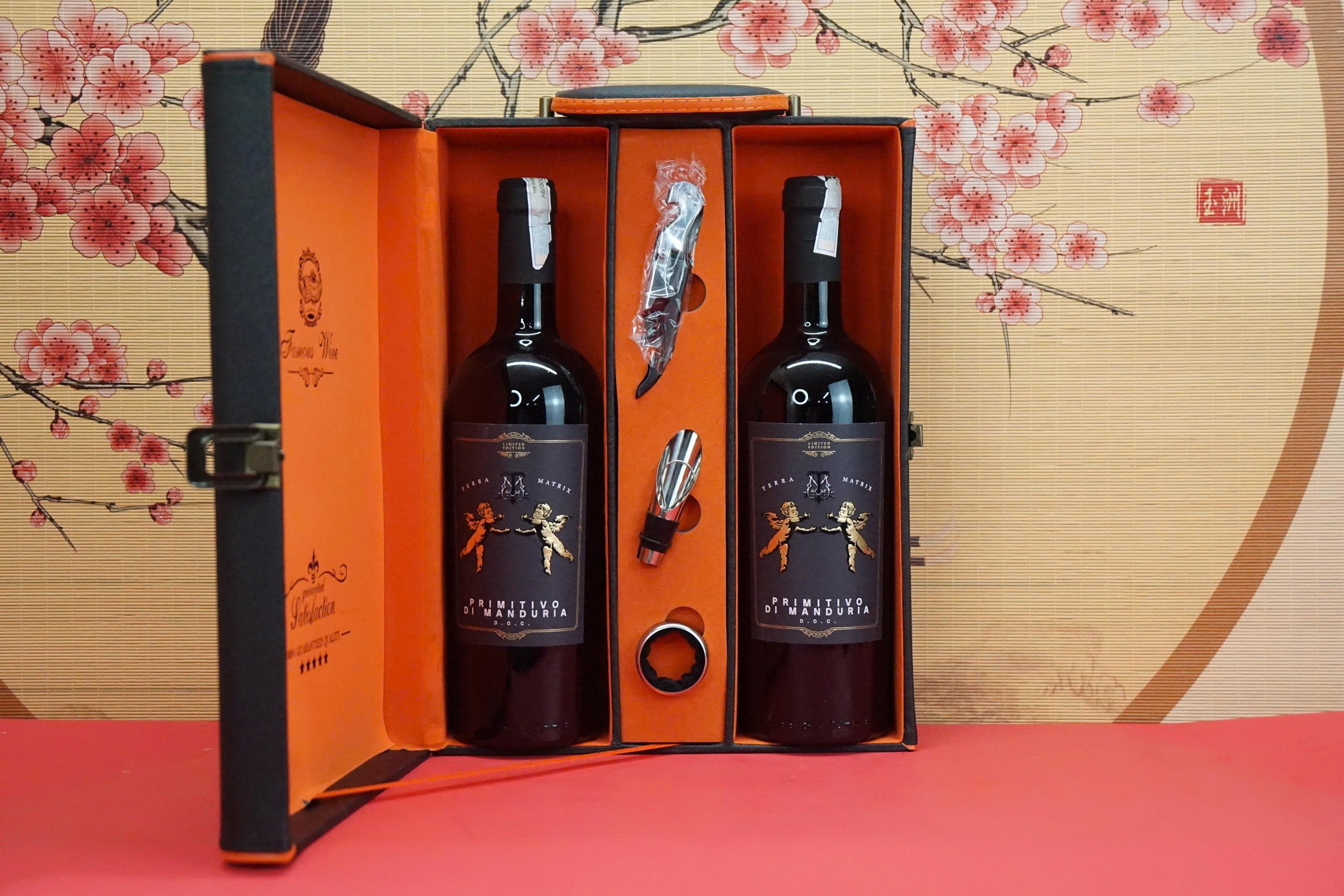 Hộp quà tết 2026 rượu vang ý ms070