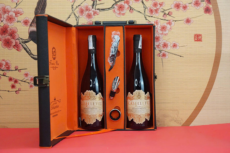 hộp quà tết 2026 rượu vang ý ms078