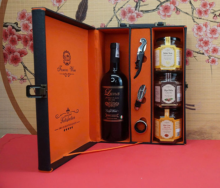 hộp quà tết 2026 – rượu vang ý ms096