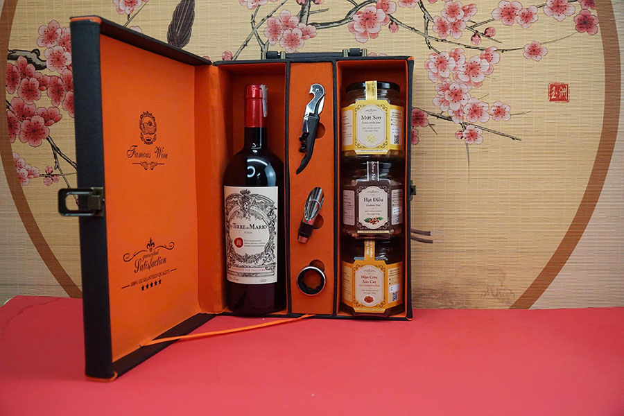 hộp quà tết 2026 – rượu vang ý ms098