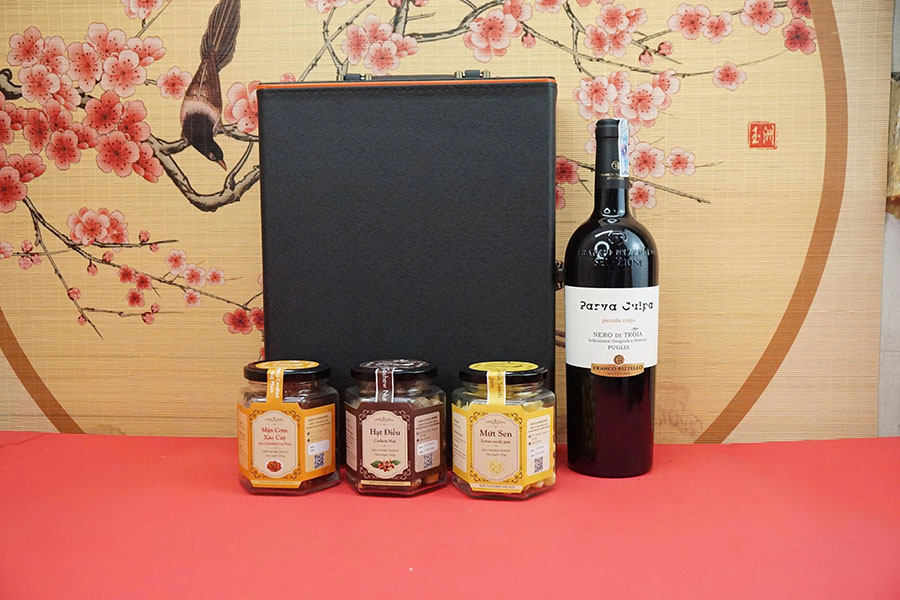 hộp quà tết 2026 – rượu vang ý ms122