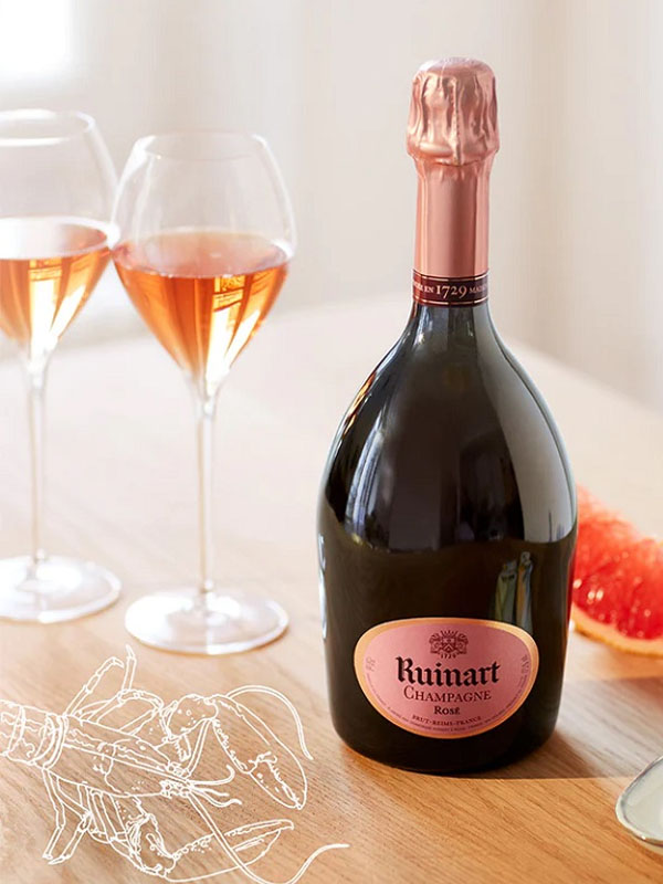 rượu vang champagne ruinart rosé brut