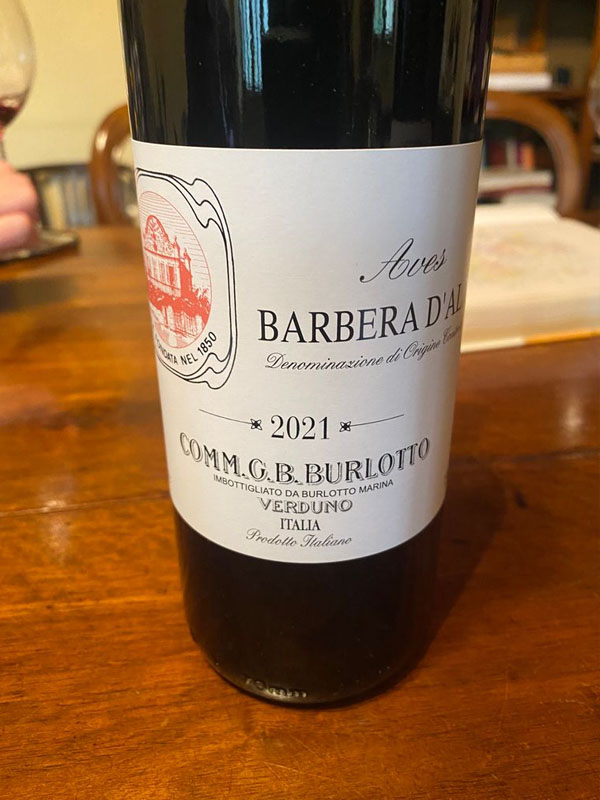 rượu vang comm. g.b. burlotto aves barbera d’alba