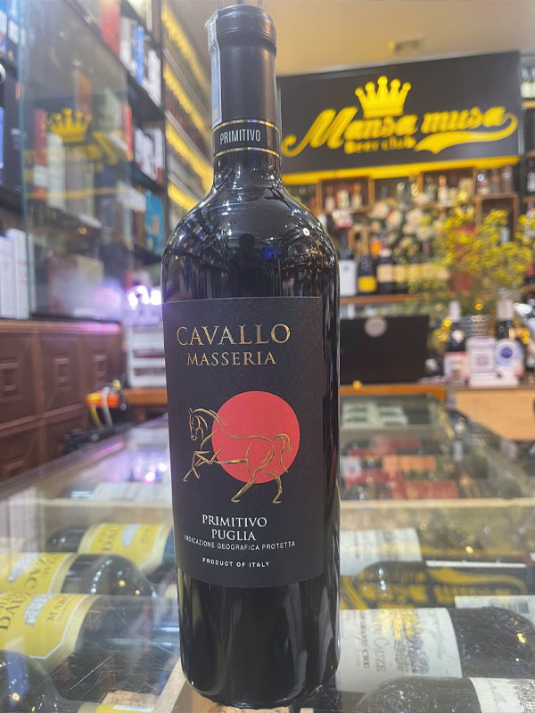 rượu vang đỏ cavallo masseria primitivo puglia