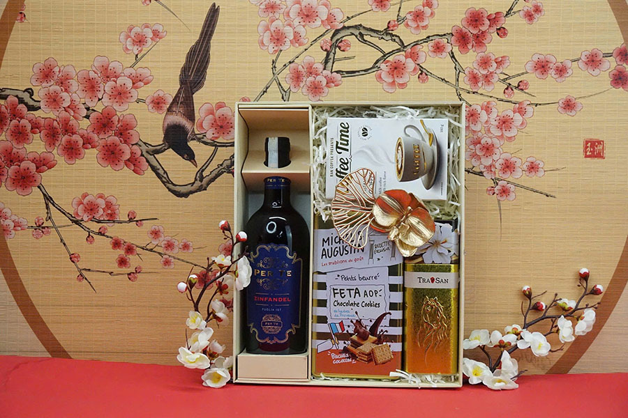 Hộp quà tết 2026 rượu vang ý MS022 hộp quà tết 2026 rượu vang ý ms022