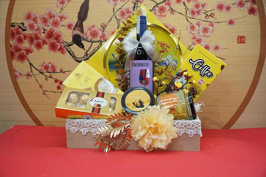 Hộp quà tết 2026 – rượu vang ý ms049