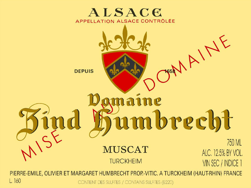 rượu vang domaine zind humbrecht muscat turckheim