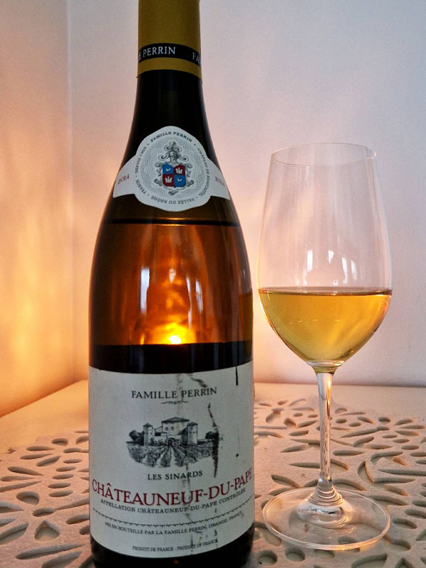 rượu vang famille perrin châteauneuf du pape les sinards blanc