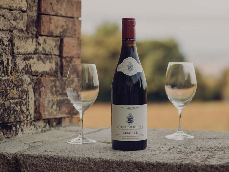 rượu vang famille perrin côtes-du-rhône réserve, rouge