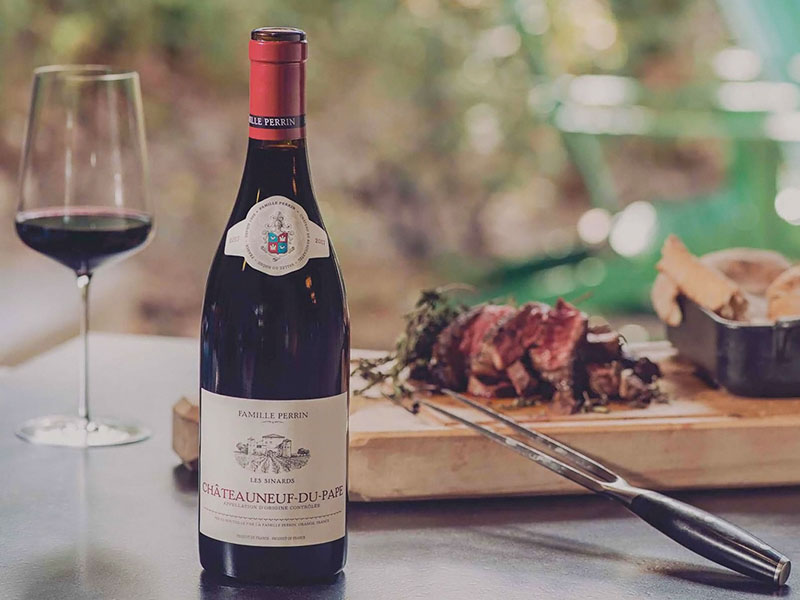 rượu vang famille perrin les sinards châteauneuf-dupape rouge