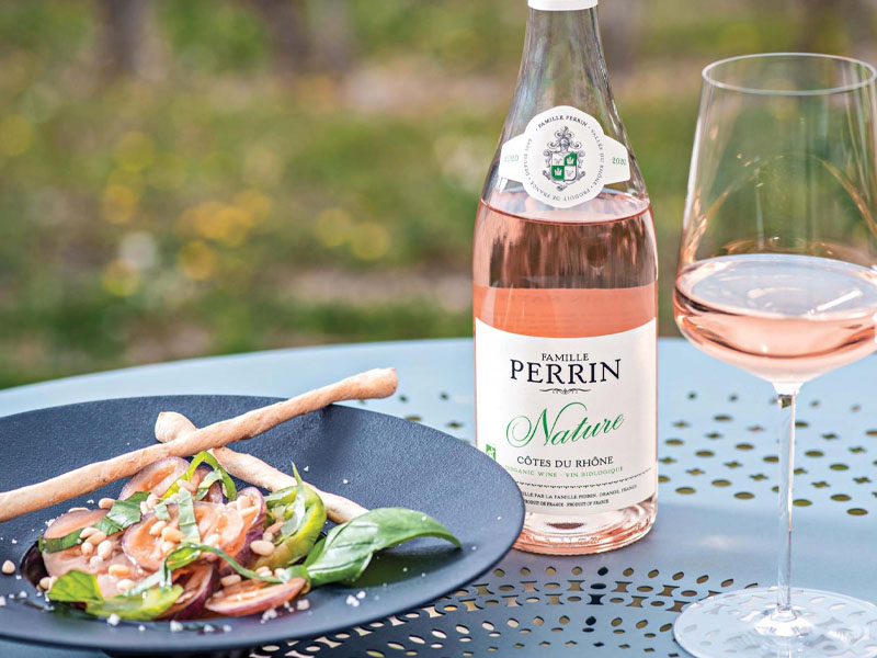 rượu vang famille perrin nature côtes-du-rhône, rose