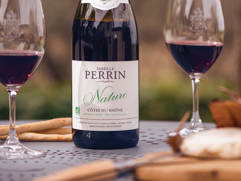 rượu vang famille perrin nature côtes-du-rhône, rouge