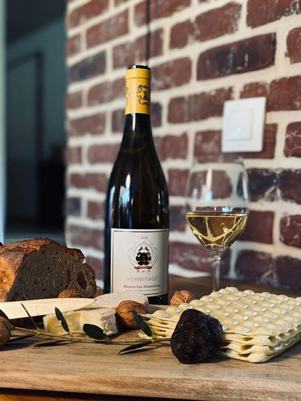 rượu vang maison les alexandrins hermitage blanc