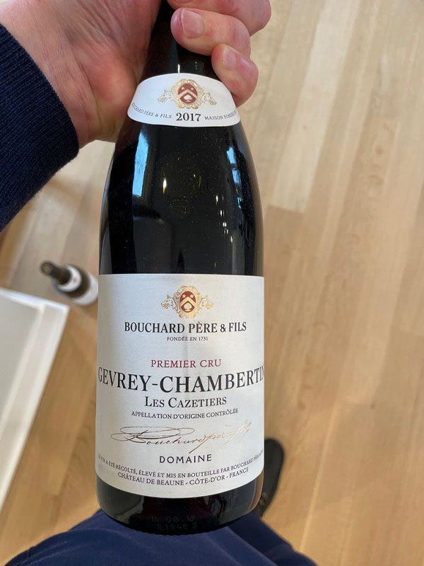 rượu vang bouchard père & fils gevrey-chambertin les cazetiers premier cru