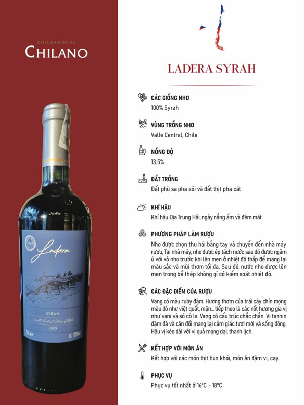 rượu vang đỏ ladera syrah