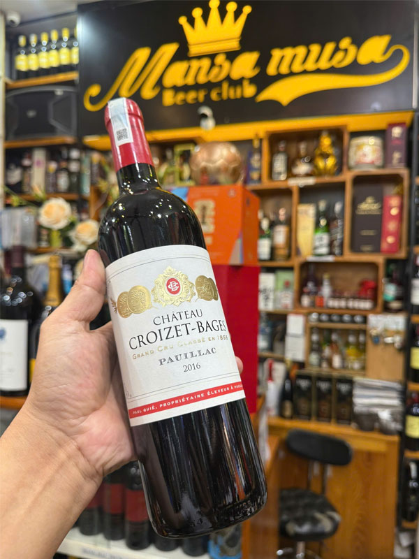 rượu vang đỏ château croizet-bages pauillac 2016
