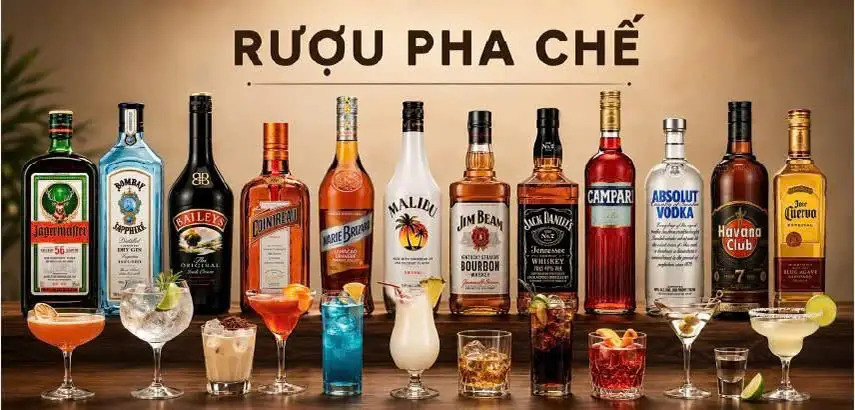 Banner rượu pha chế