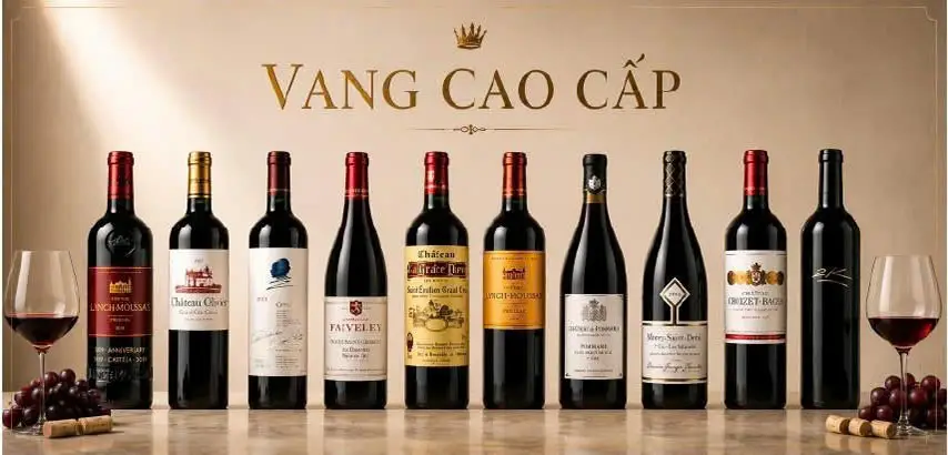 Banner rượu vang cao cấp